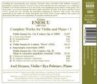 Axel Strauss & Ilya Poletaev - Enescu: Complete Works For Violin & Piano 1 (CD)