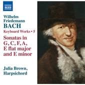 Julia Brown - W.F. Bach: Harpsichord Sonatas Bra 1, 8, 9, 11C ,14 And 15 (CD)