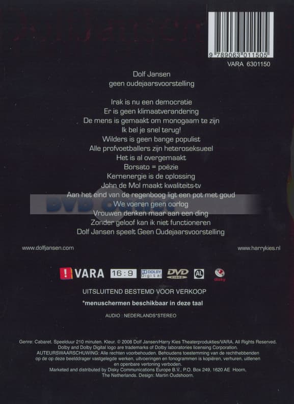 Dolf Jansen - Geen Oudejaarsavond