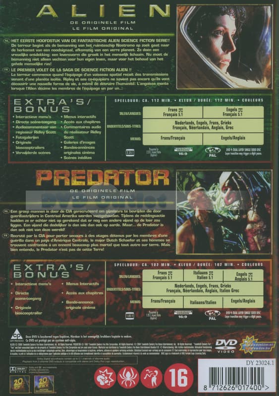 Alien 1 & Predator 1 (2 DVD)
