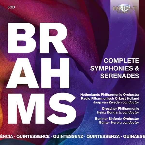 Nederlands Philharmonisch Orkest, Radio Filharmonisch Orkest, Jaap van Zweden, Dresdner Philharmonie, Heinz Bongartz, Berliner Sinfonie Orchester, Günther Herbig - Brahms: Complete Symphonies & Serenades (5 CD)