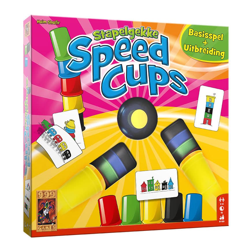 999 Games Stapelgekke Speed Cups Actiespel, 6 Spelers