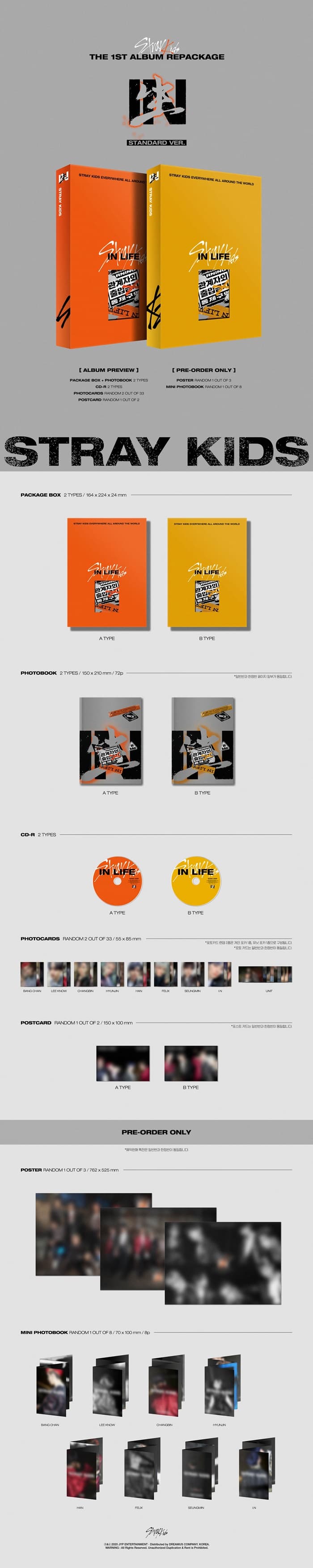 Stray kids - Vol.1 repackage / in life (normal ver.)