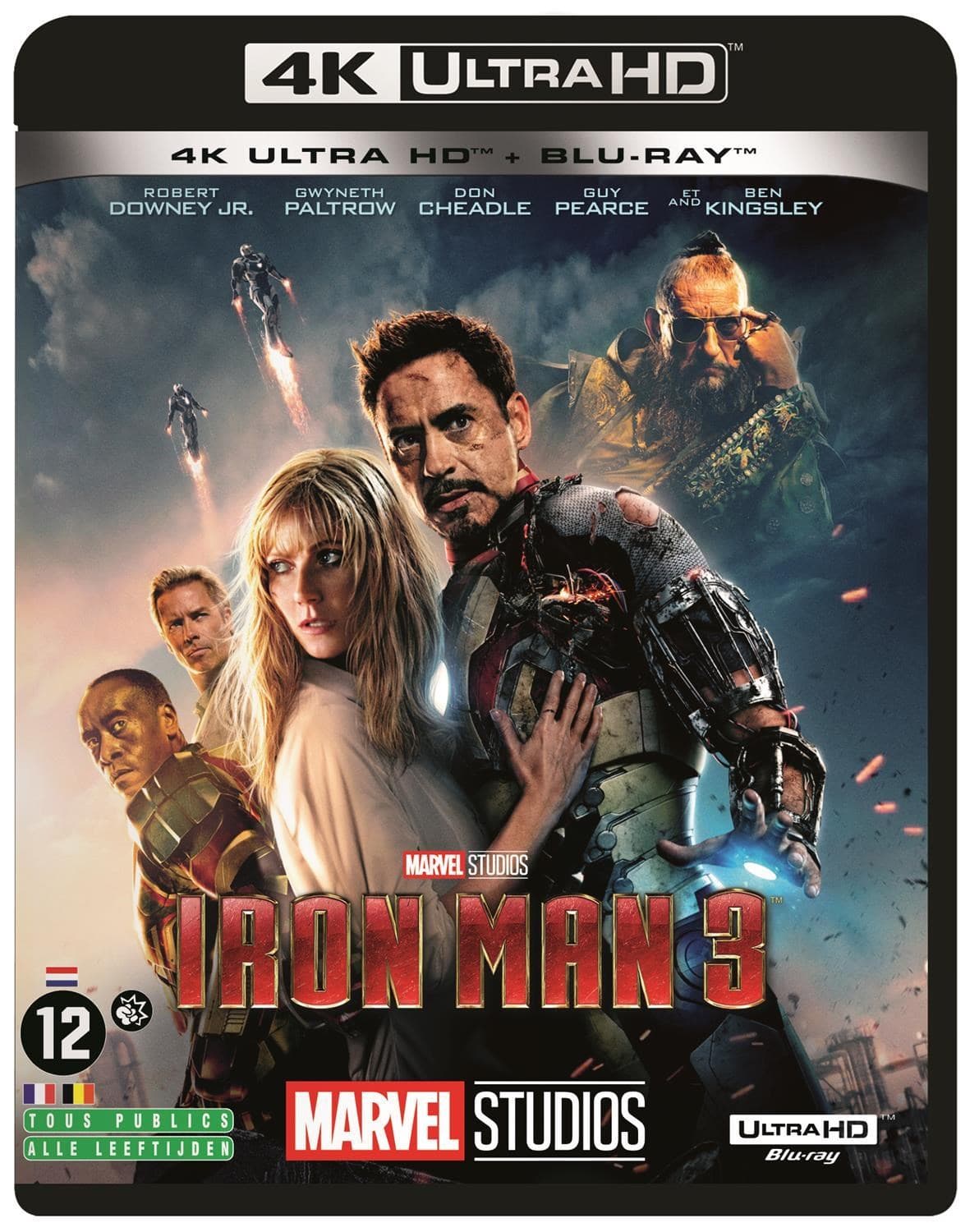 Iron Man 3  (4K Ultra HD Blu-ray) (Import geen NL ondertiteling)