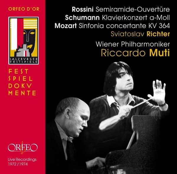 Sviatoslav Richter, Wiener Philharmoniker, Riccardo Muti - Rossini: Semiramide Overture | Schumann: Klavierkonzert A-Moll | Mozart: Sinfonia Concertante KV 364 (CD) (Remastered)