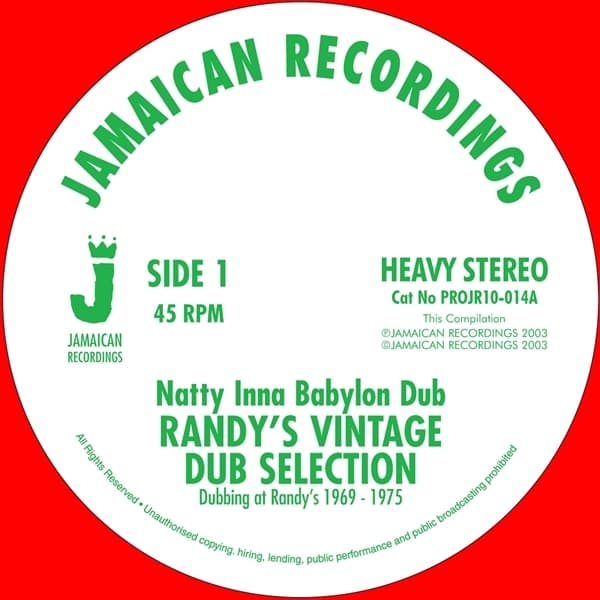 Various Artists - Randy's Vintage Dub Selection (10" LP)