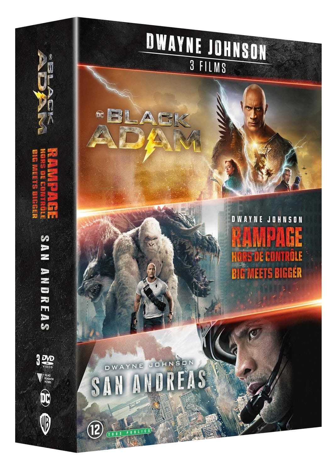 Black Adam + Rampage - Big Meets Bigger + San Andreas (DVD)