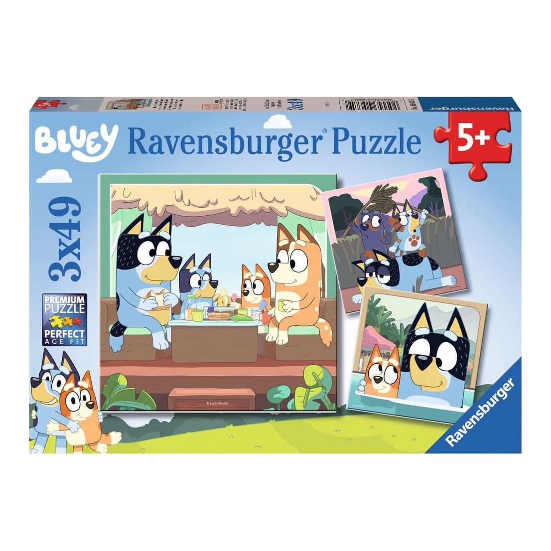 Ravensburger De Avonturen van Bluey Legpuzzel, 3x49st.