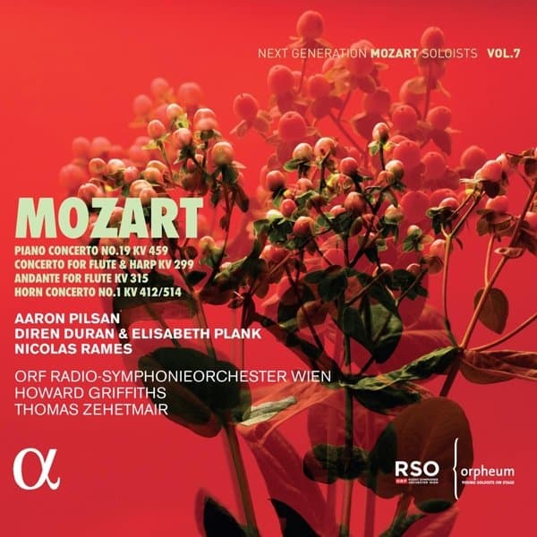Aaron Pilsan, Diren Duran & Elisabeth Plank, Nicolas Ramez, ORF Radio-Symphonieorchester Wien, Howard Griffit - Mozart: Piano Concerto No.19 KV 459 | Concerto For Flute & Harp KV 299 | Andante For Flute KV 315 | Horn Concerto No.1 KV 412/514 (CD)