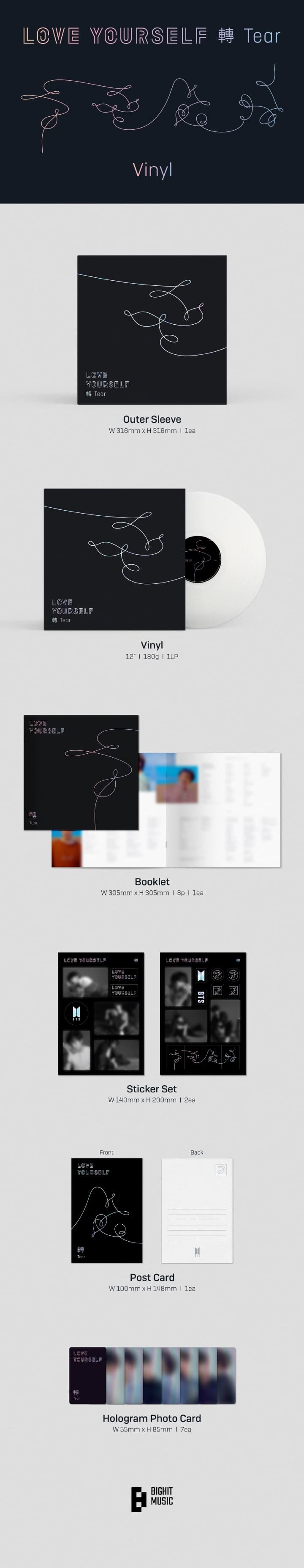 BTS - Love Yourself ? 'Tear' (LP) (Coloured Vinyl)