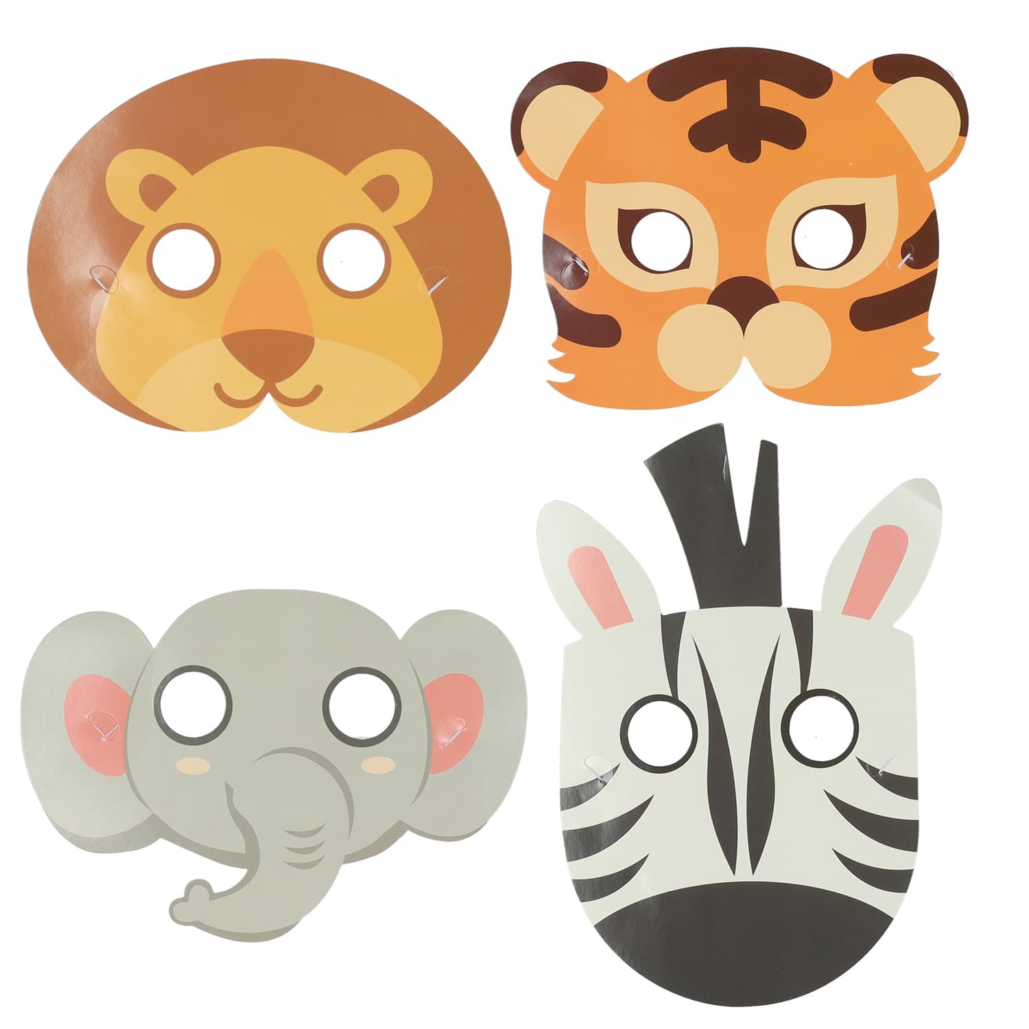 Masker Jungle Papier Set, 8st.