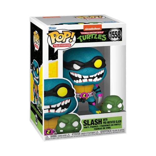 Teenage Mutant Ninja Turtles Pop & Buddy! Movies Vinyl Figure Slash & Pre-mutated, Turtle Slash 9 Cm