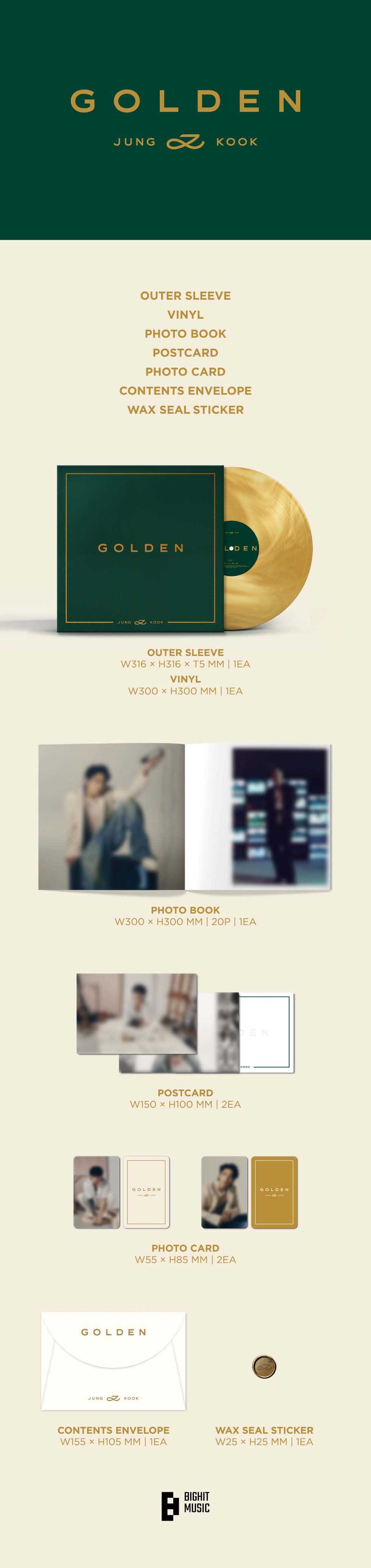 Jung Kook - Golden (LP) (Coloured Vinyl)