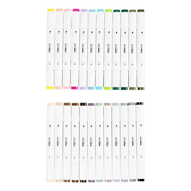 Tekenstift Lijndikte 1+8mm Pastelkleuren - 24st.