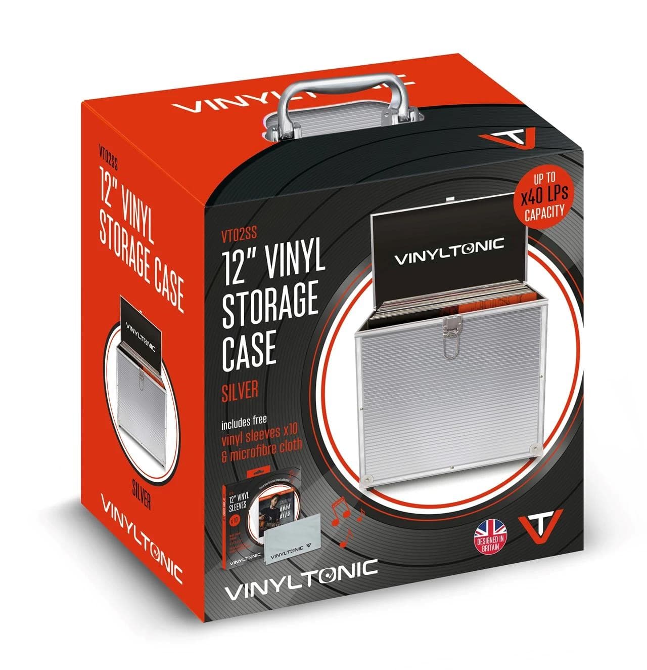 Vinyl Tonic Silver LP Case (With Cloth & 10Pk Outer Sleeves)
