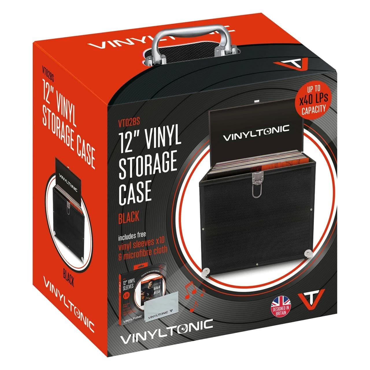 Vinyl Tonic Black LP Case (With Cloth & 10Pk Outer Sleeves)