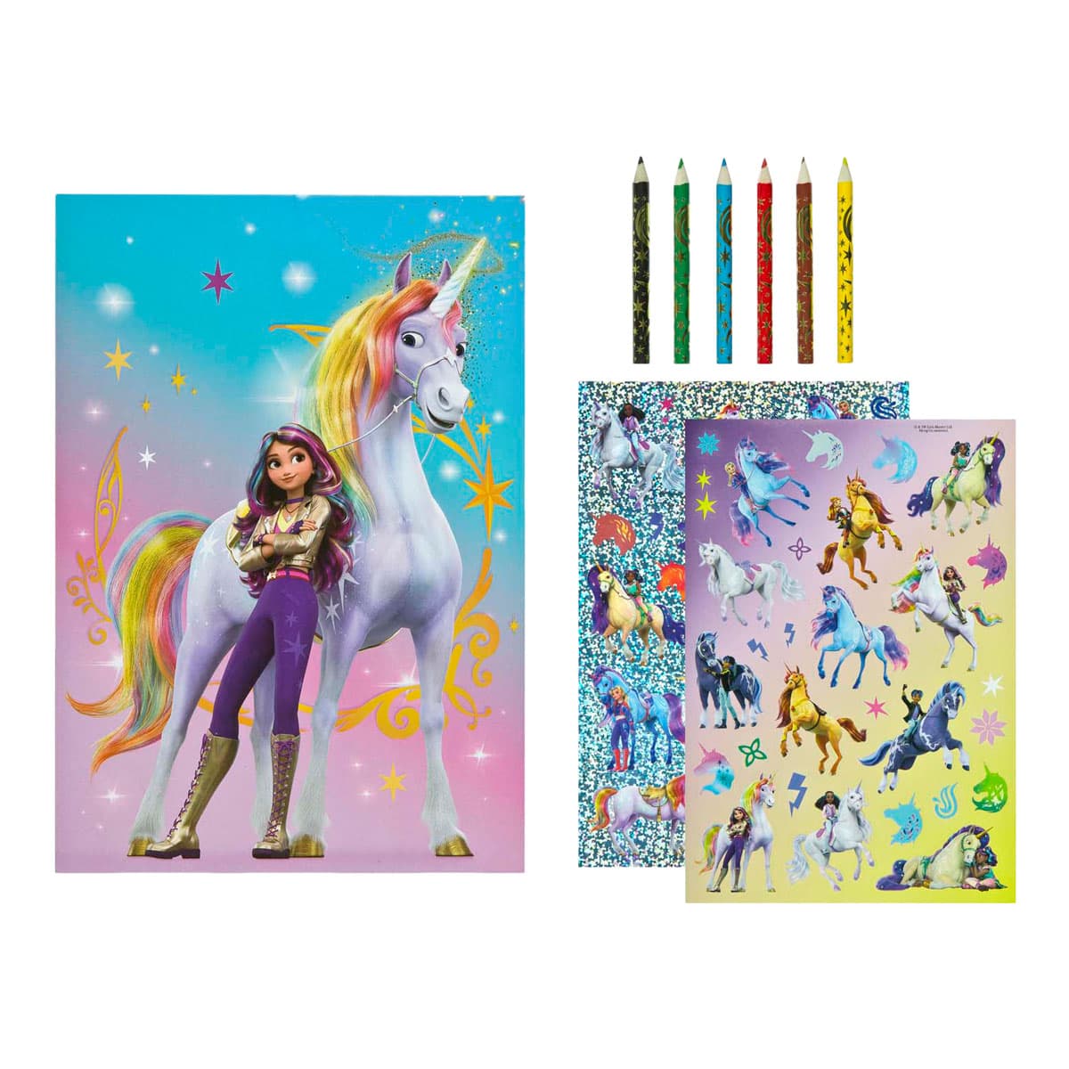 Unicorn Academy Kleurset met Stickers en Potloden