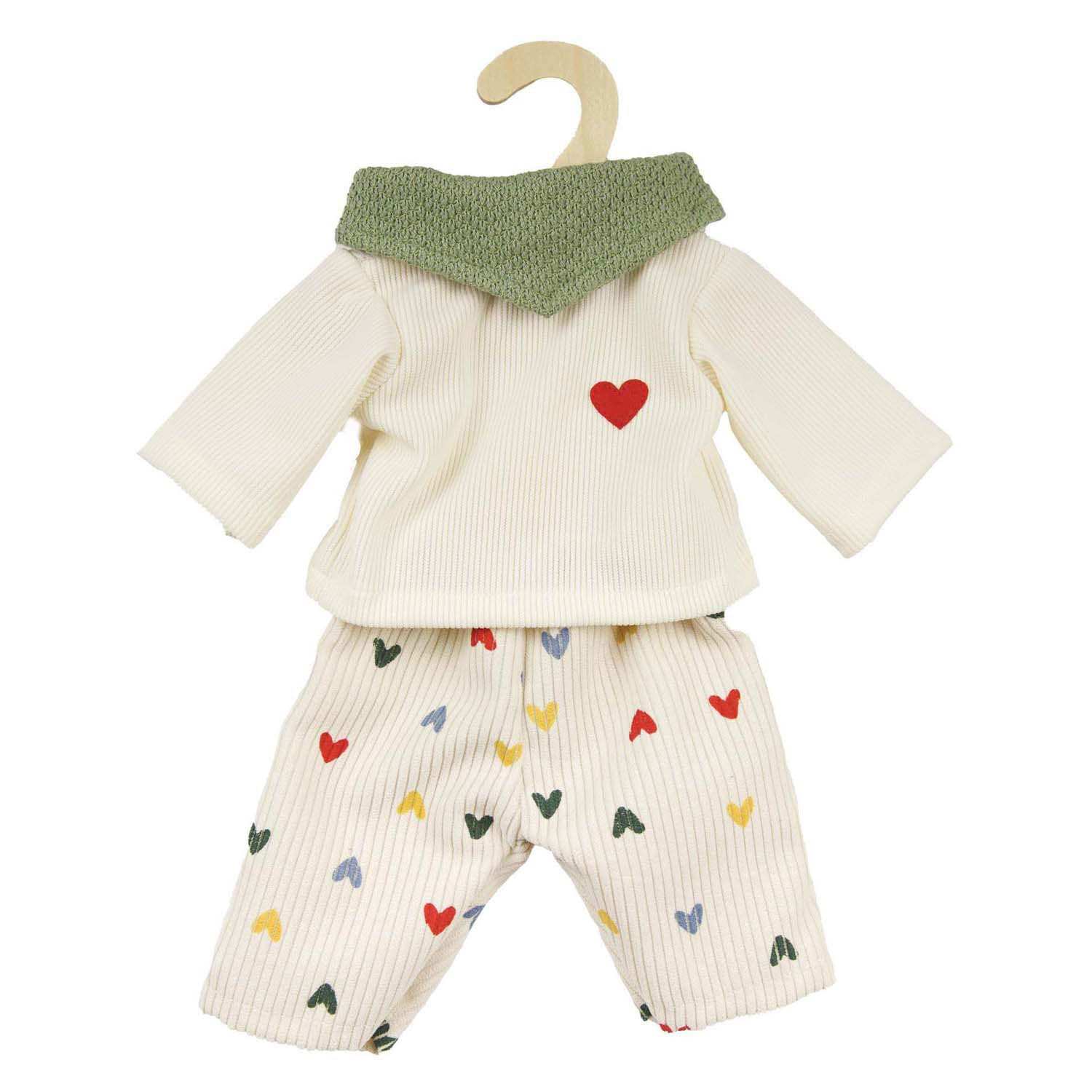 Poppen Ribfluwelen Broek Hartjesconfetti, 35-45 cm