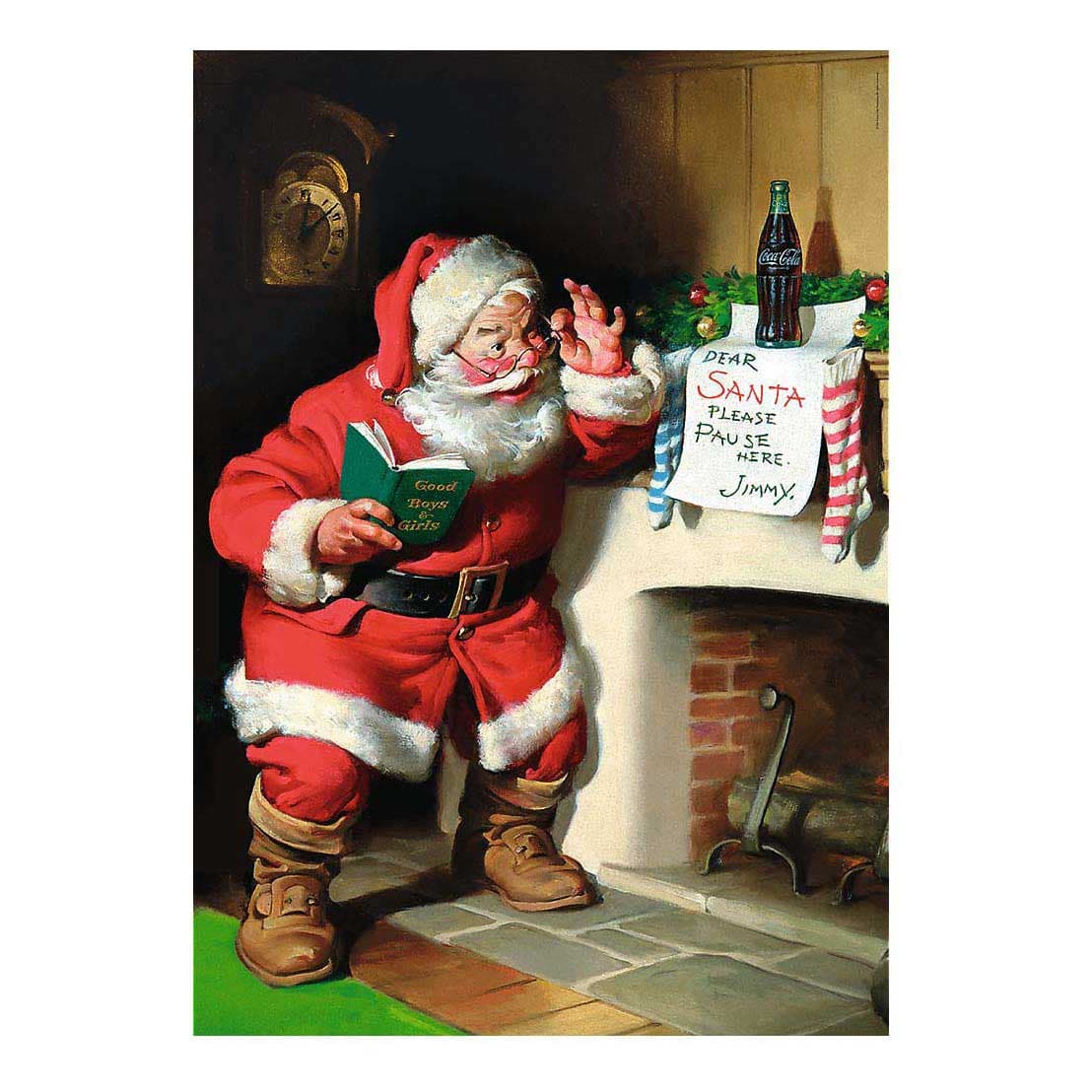 Kerstpuzzel Coca Cola Open Haard - 1000st.