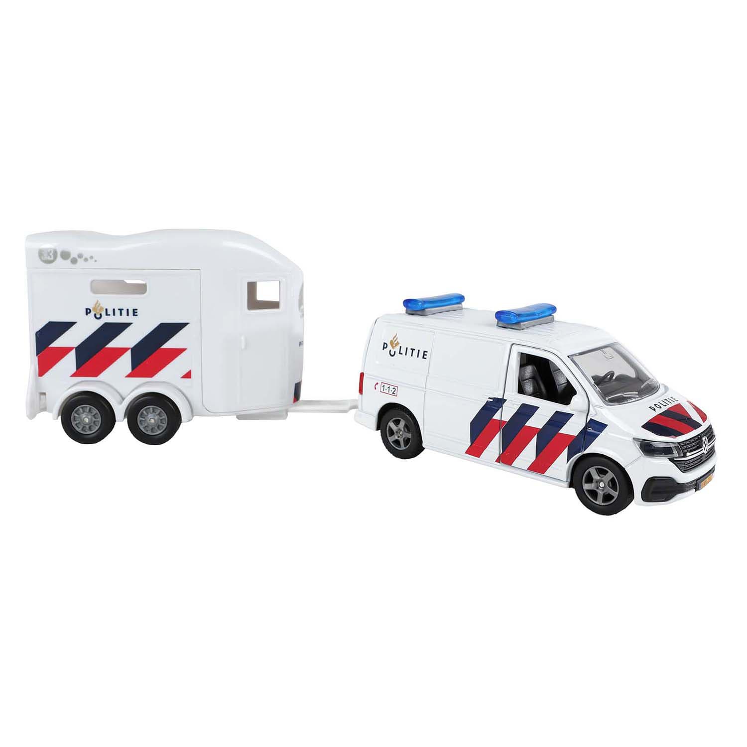 Kids Globe VW Transporter Politie met Cheval Liberte Paardentrailer