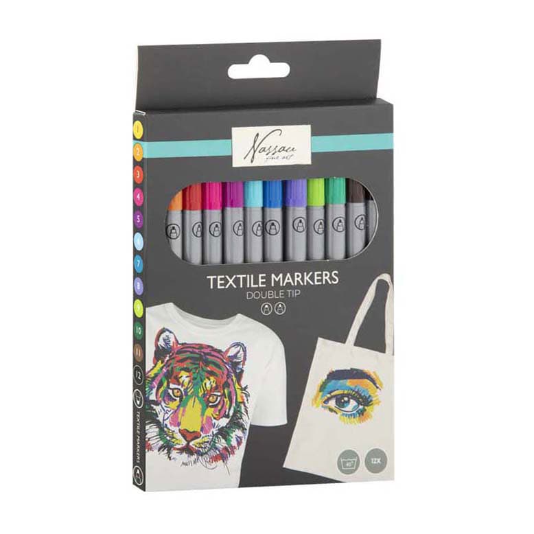 Nassau Textiel Dual Markers - 12st.