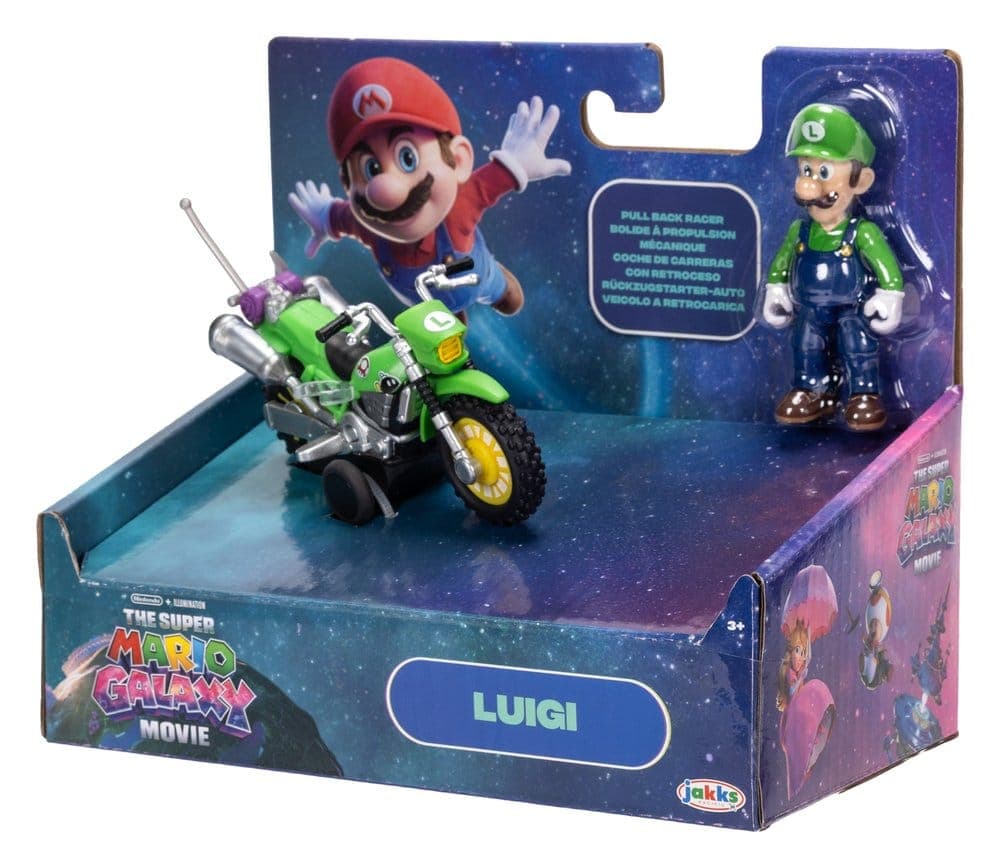 The Super Mario Galaxy Movie  Luigi  Pull Back Racer Toys