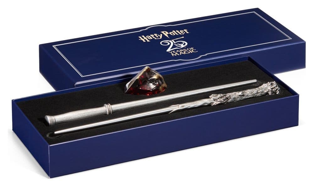 Harry Potter - 25th Anniversary Sorcerers Stone and Wand Set ( NN8025 )