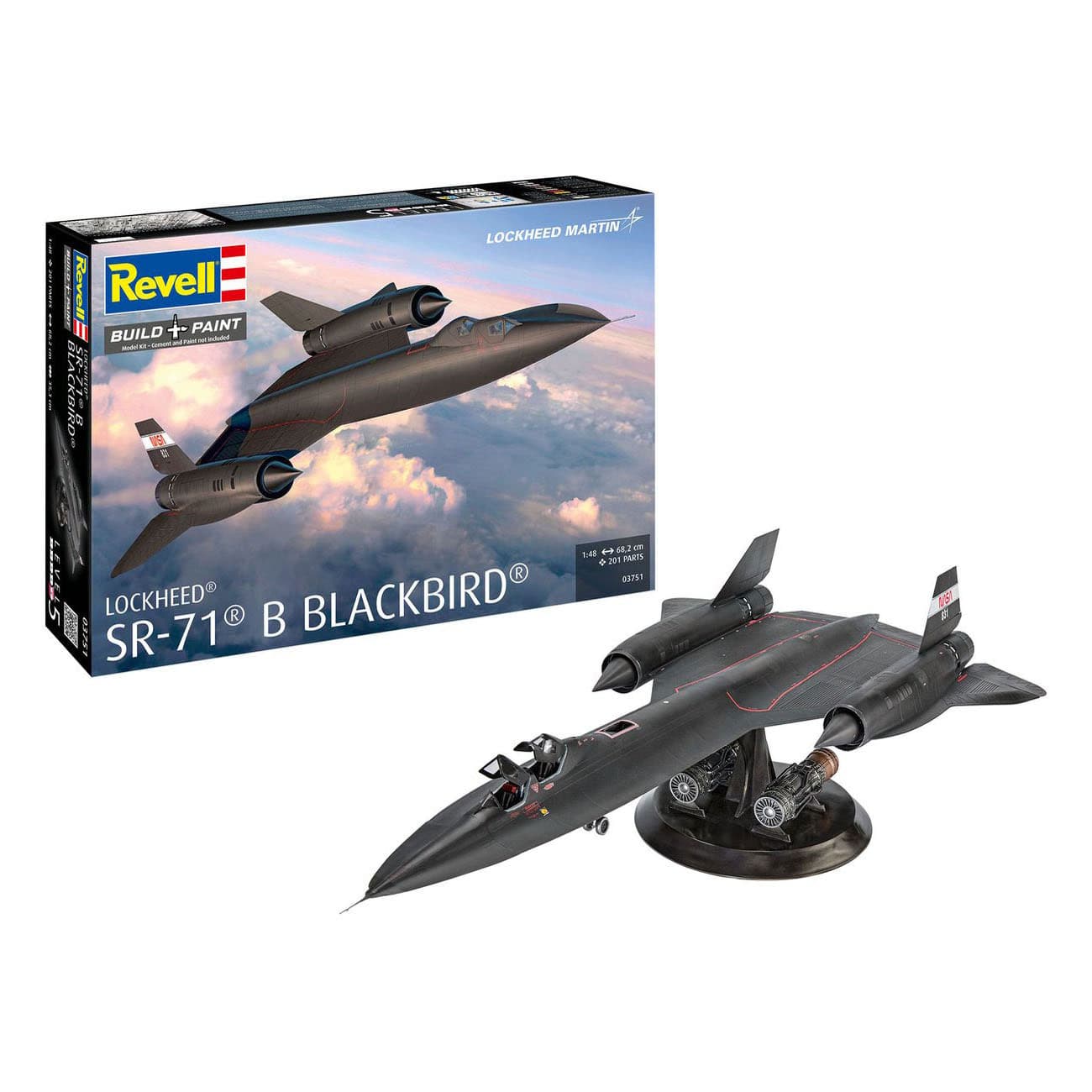revell  lockheed sr71b blackbird twin seat 148  toys