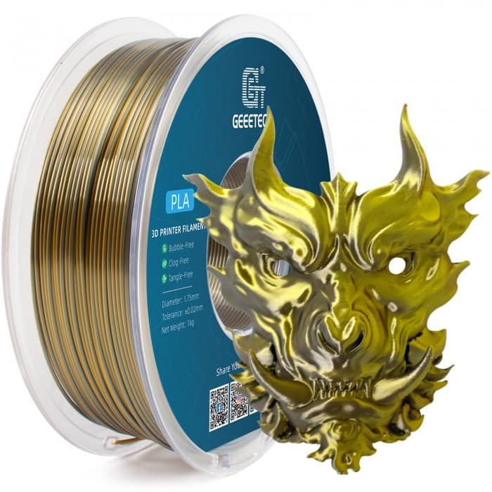 Geeetech - PLA Silk Dual Color Gold and Silver (1.75mm - 1kg)