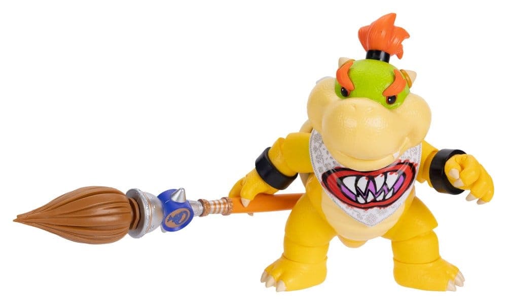 the super mario galaxy movie  5 action figure bowser jr with paint brush toys