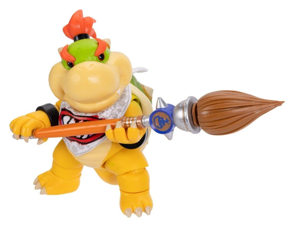 the super mario galaxy movie  5 action figure bowser jr with paint brush toys