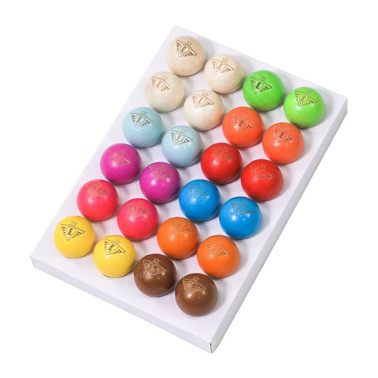 Jeu de Boules Buts 24 Houten Ballen - 30mm