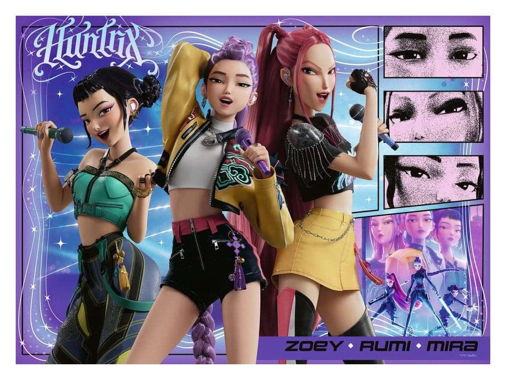 KPop Demon Hunters Children\'s Jigsaw Puzzle Happy fans, happy Honmoon! (100 Pieces XXL)