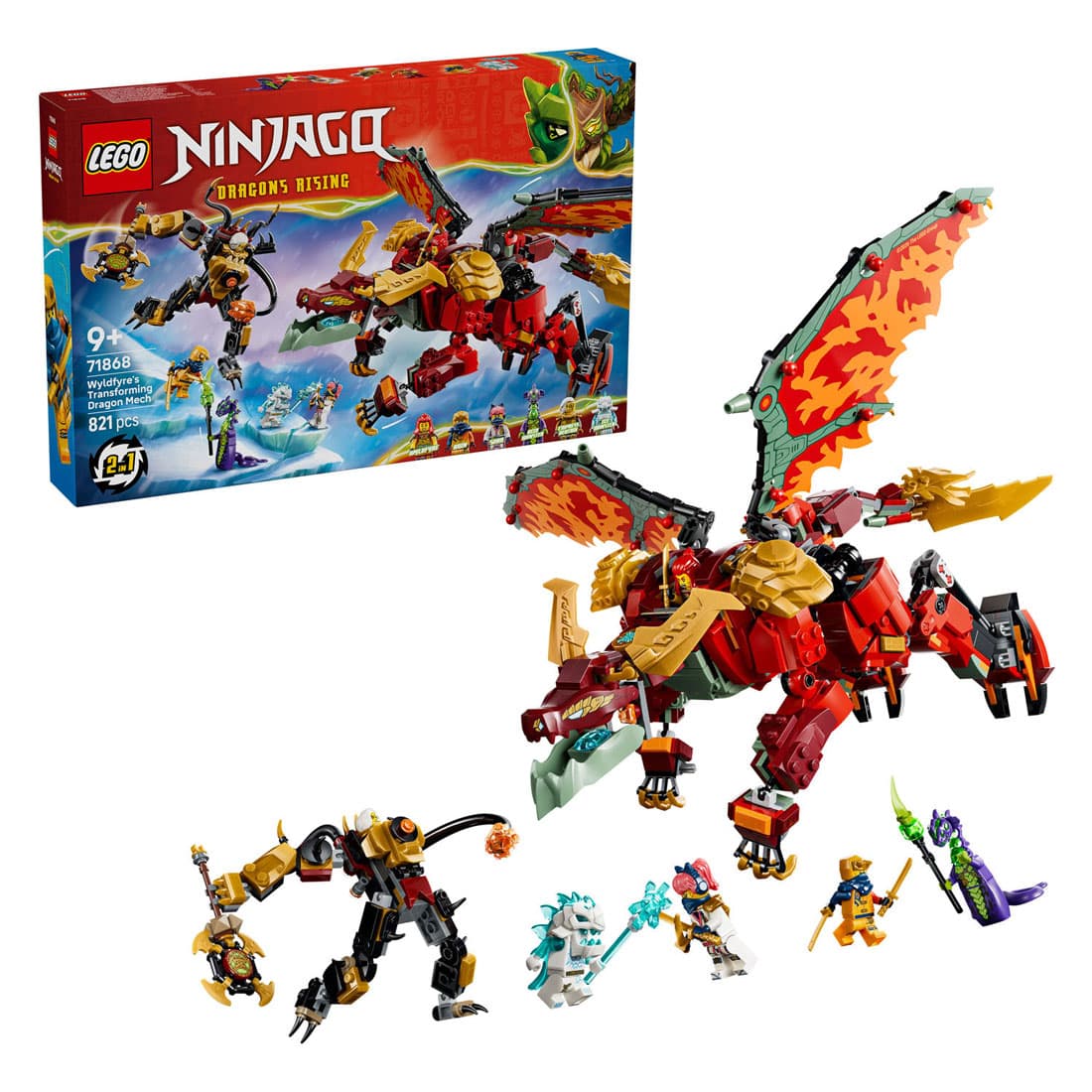 LEGO Ninjago 71868 Wyldfyre\'s Transformerende Drakenmecha