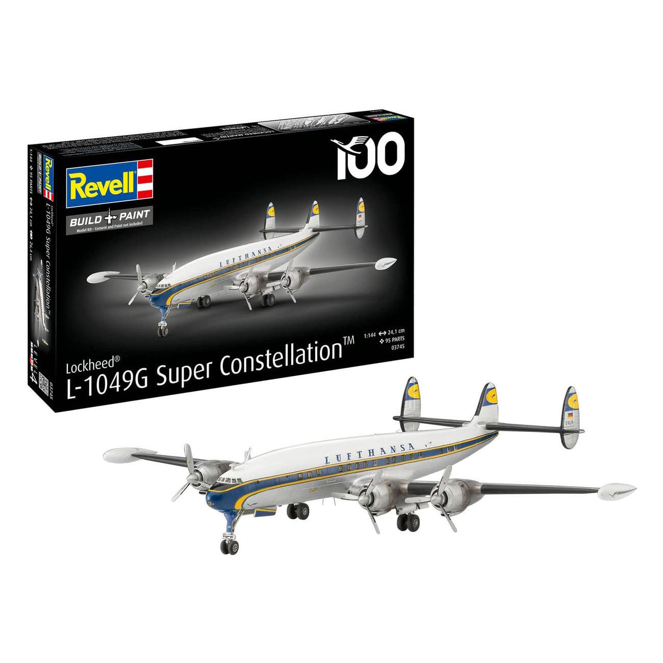 Revell Modelbouwpakket Lockheed L.1049G Super Constellation Lufthansa 1:144 - 95dlg.
