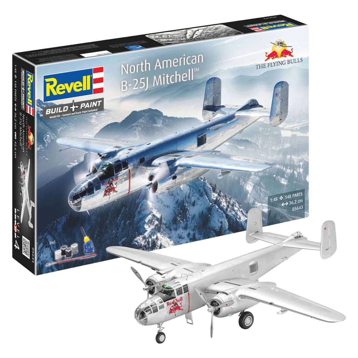 Revell Modelbouwpakket Gift Set B-25J Mitchell: Flying Bulls 1:48 - 148dlg.