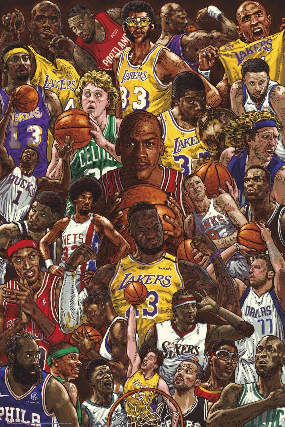 Nba: Grupo Erik - Basketball Superstars (Poster 61x91,50 Cm)
