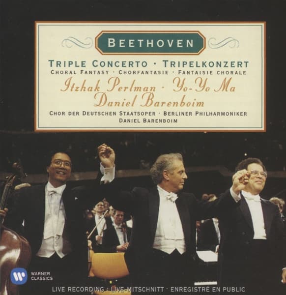 Itzhak Perlman, Yo-Yo Ma, Daniel Barenbaim, Berliner Philharmoniker - Beethoven: Triple Concerto (CD) (Remastered)