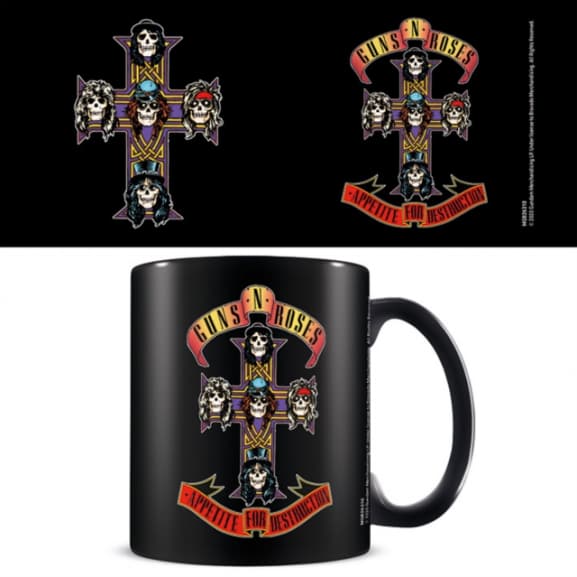 Guns N Roses - Guns N Roses Appetite Cross Black Pod Mug (Mugs)