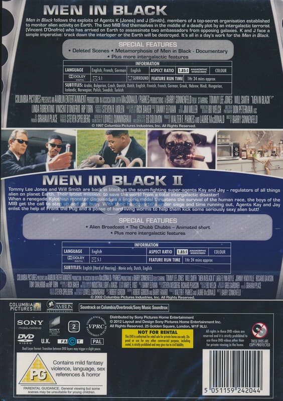Men In Black 1 & 2 (Import)