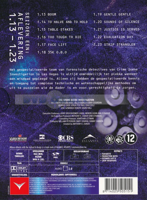 CSI - Seizoen 1 Deel 2 (DVD)