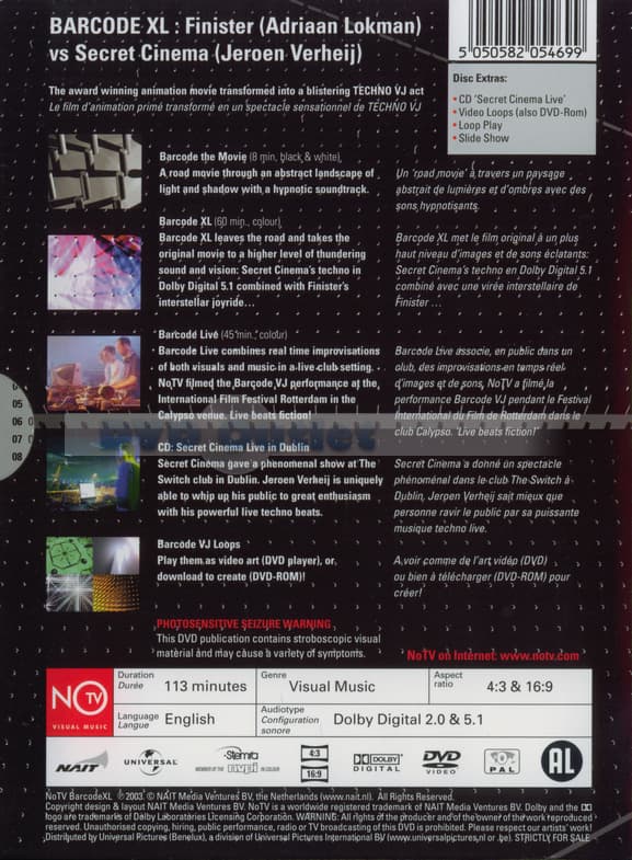 No TV - Barcode XL (DVD + CD)