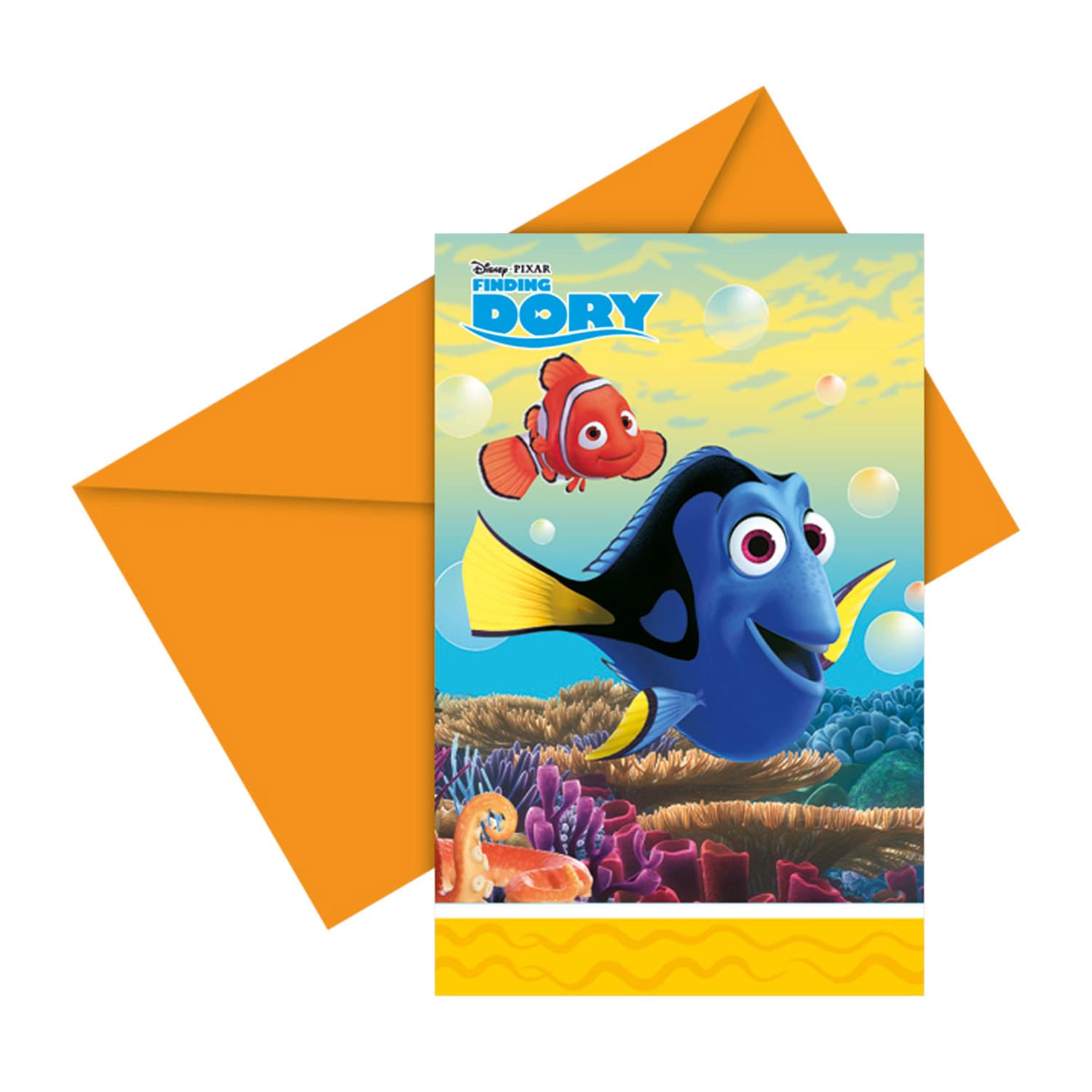 Uitnodigingen Finding Dory: 6 Stuks (86653p)