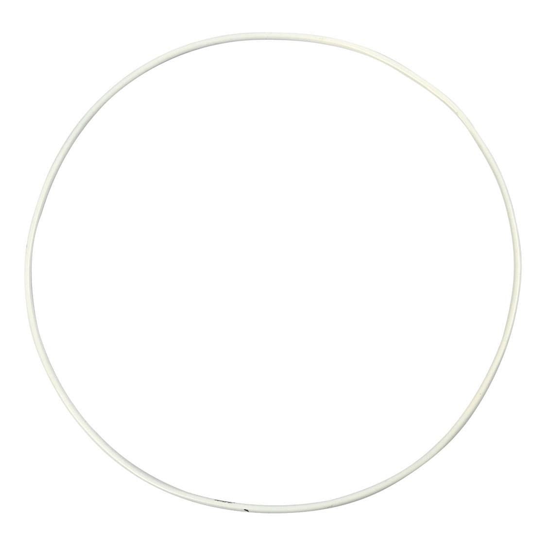 Ring Aus Metalldraht, D: 20 Cm, St?rke: 3 Mm, 5 Stck., Wei