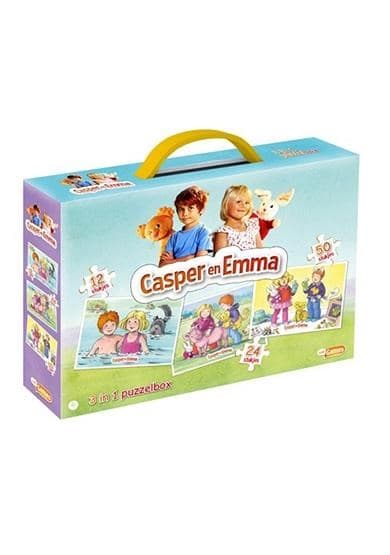 Casper En Emma 3 In 1 Box - (Puzzel+Memo+Domino)
