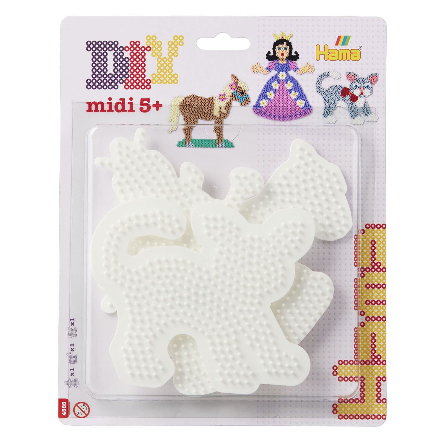 Hama Midi Strijkkralenbordjes - Prinses, Paard, Kat