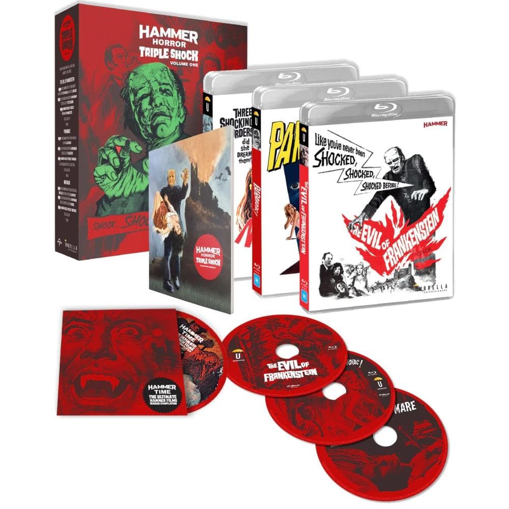 Hammer Triple Shock Collection Vol. 1: The Evil Of Frankenstein + Paranoiac! + Nightmare (Import)