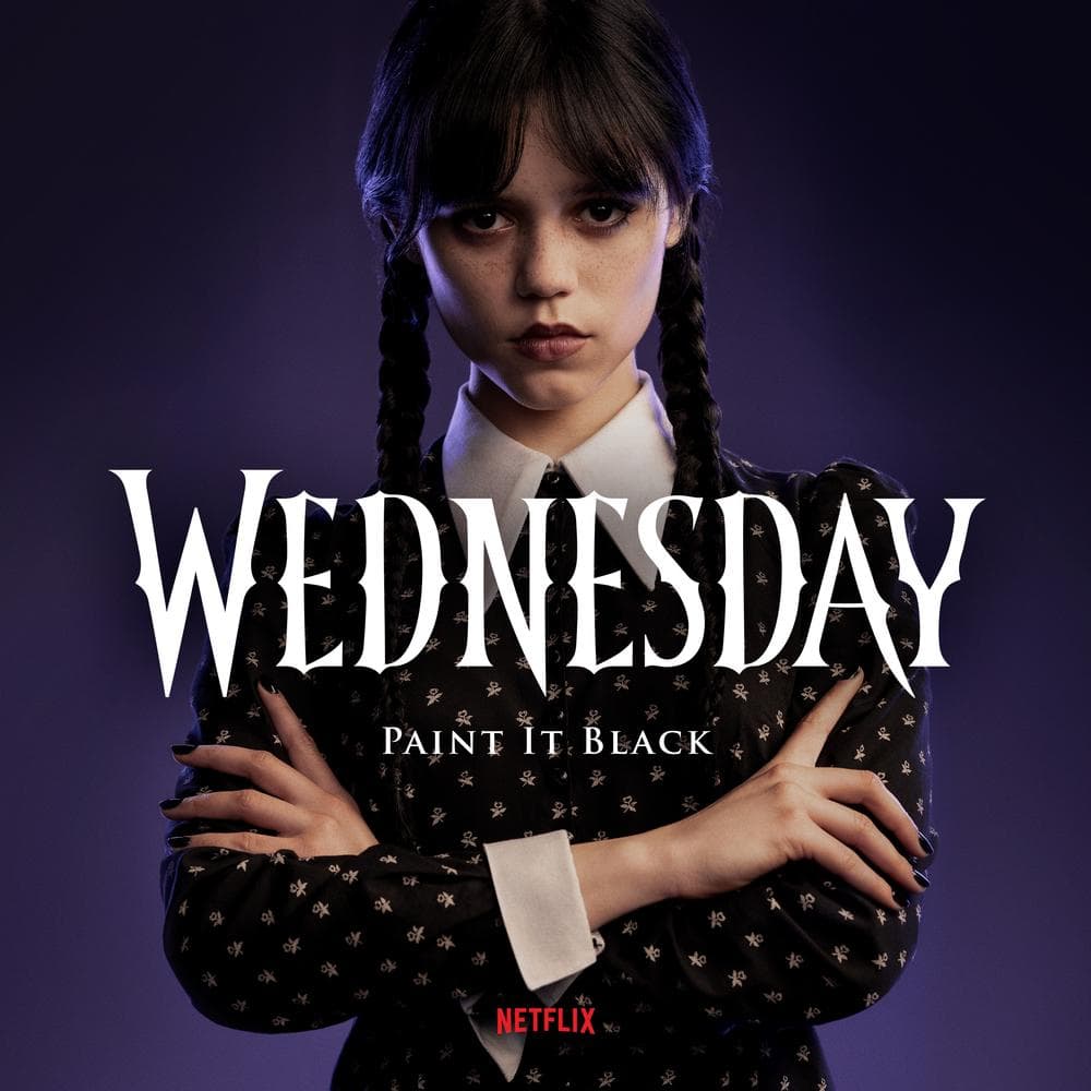 Wednesday Addams & Danny Elfman - Paint It Black / Wednesday Main Titles (7" Single) (Coloured Vinyl)