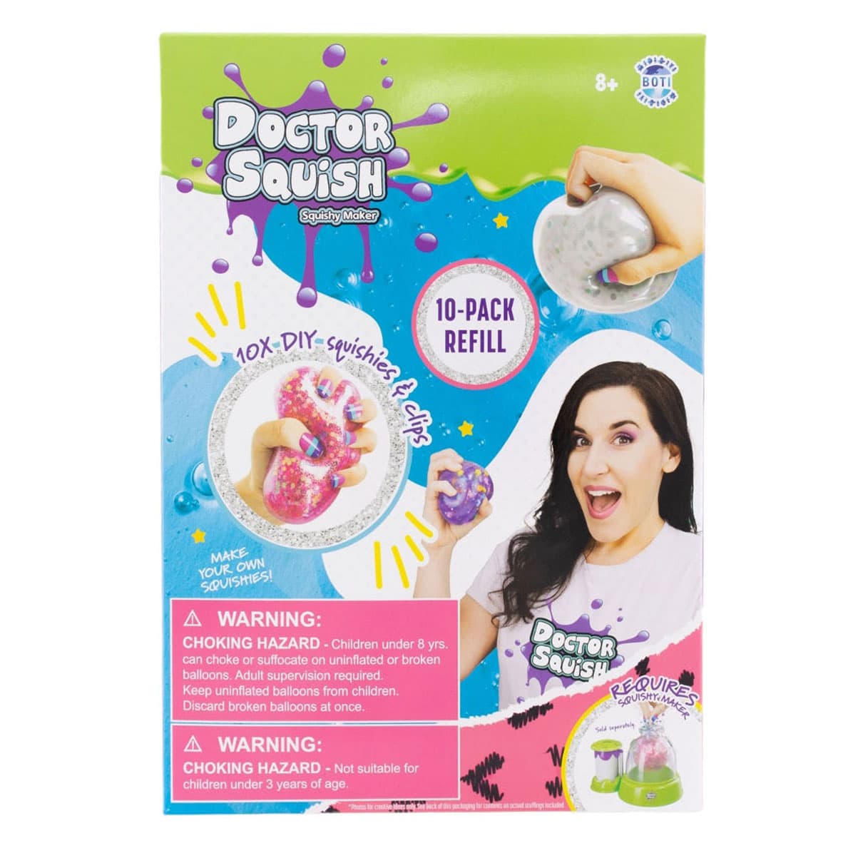 Doctor Squish - Squishy Pack Navulling - 10x TPR-squishies, 10x Clips