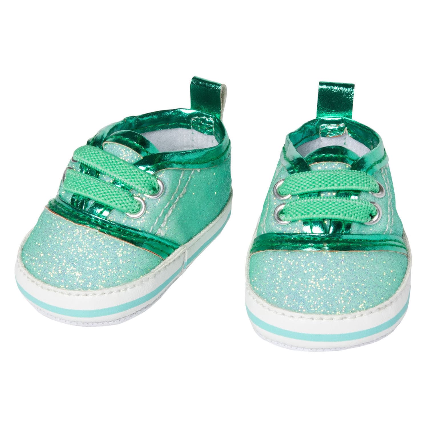 Poppenschoenen Glitter Sneakers Mint, 38-45 cm